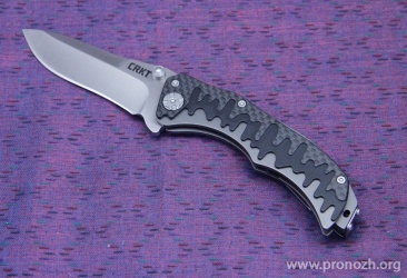   CRKT Drip Tighe, Satin Finish Blade, Steel Handle with Carbon Fiber Layer / Black G10 Inlays