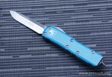 Автоматический складной нож фронтального выброса Microtech UTX-85 S/E, Satin Standard, Turquoise Handle