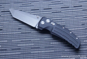   Hogue EX-01 3.5" Tanto Manual, Stone-Tumbled Blade, Black Aluminum Handle