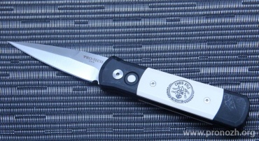    Pro-Tech Godson Chris Kyle "Legend" Logo, 2-Tone Finish  Blade, Solid Black Aluminum Handle with Ivory Micarta Inlays