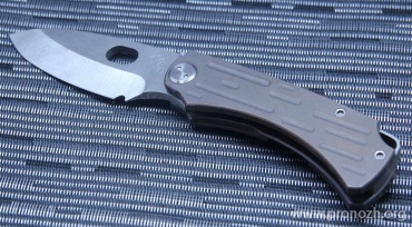   Medford Knife & Tool  Colonial T, Stonewash Blade, D2 Tool Steel, Bronze Anodized Titanium Handle