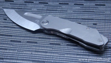   Medford Knife & Tool  General, Stonewash Blade, D2 Tool Steel, Tumbled Titanium Handle