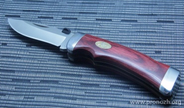 Складной нож  Katz Cheetah Drop Point, Cherrywood Handle, Leather Sheath