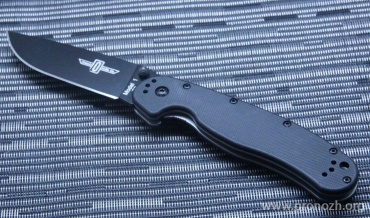   Ontario RAT I   Model, D2 Tool Steel, Black Blade, Black GRN Handle