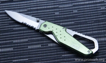   Buck Short Approach, Satin Finish 420HC Steel, Lime Green Aluminium Handle