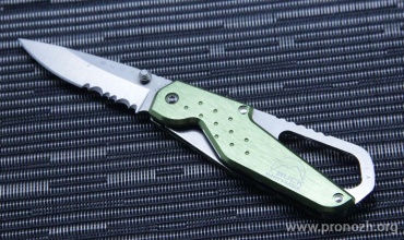   Buck Short Approach, Satin Finish 420HC Steel, Lime Green Aluminium Handle