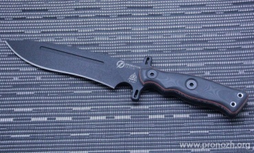   TOPS Operator 7, DLC Coating Blade, Black G-10 Handle