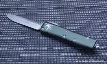      Microtech UTX-85 S/E, Contoured OD Green, Stonewash Standard