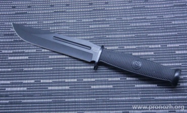 Фиксированный нож SOG Fixation Bowie, Black Oxide  Blade, Kraton Handle