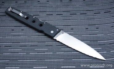 Складной нож Cold Steel Hold Out I, Aus 8A Steel, Black G-10 Handles, Serrated Edge