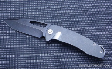   Medford Knife & Tool  On Belay, Black PVD-Coated Blade, Crucible CPM S35VN Steel, PVD Tumbled Titanium Handle