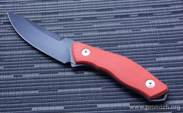   Fantoni C.U.T Fixed, PVD - Coated  Blade, Crucible S30V Steel, Orange G-10  Handle,  Leather Sheath