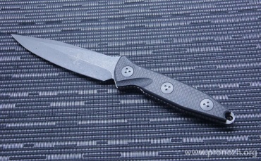   Microtech Socom Alpha Single Edge, Apocalyptic Stonewash  Blade,Carbon Fiber Handle, Marfione Custom