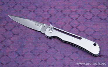   CRKT Offbeat, Satin Finish Blade, Stainless Steel Handle