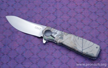   CRKT Homefront Hunter Flipper, Satin Finish Blade, Realtree Xtra Green Camo GRN Handles - Field Strip Technology