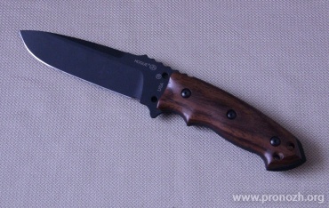   Hogue EX-F01 5" Drop Point, Black Blade, Cocobolo Wood Handle