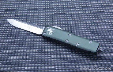      Microtech UTX-85 S/E, Contoured OD Green, Satin Standard