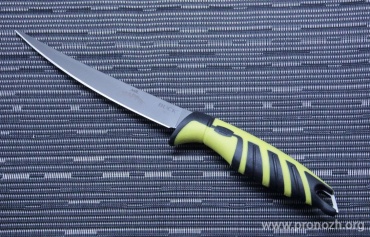 Филейный нож Buck  Mr Crappie Slab Shaver, Satin Finish  Blade, Japanese 420J2 Steel, Black / Yellow Rubberized Handle