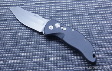    EX-04 3.5" Wharncliffe, Stone-Tumbled Blade, Black Aluminum Handle