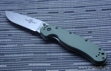   Ontario RAT-1 Model, Aus-8 Steel, Stonewashed Blade, Olive Drab Green GRN Handle