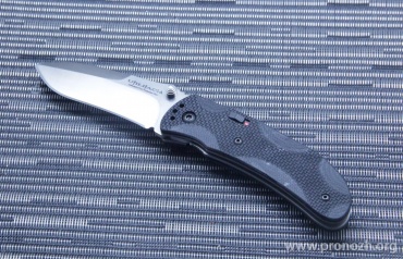   Ontario Utilitac Joe Pardue Assisted, Aus-8 Steel, Satin Finish Blade, Black G-10 Handle