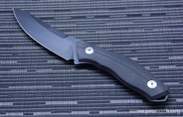   Fantoni C.U.T Fixed, PVD - Coated  Blade, Crucible S30V Steel, Black / Gray G-10  Handle,  Leather Sheath