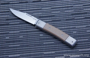 C  Lion Steel BestMan Traditional, Satin Finish Blade, Canvas Micarta Handle