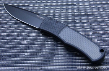    Pro-Tech Magic, Mike "Whiskers" Allen design, DLC-Coated  Blade, Black Aluminum Handle with Carbon Fiber