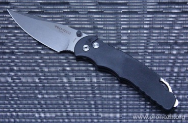   Pro-Tech Tactical Response 4 Manual, Stonewash Blade, Black Handle