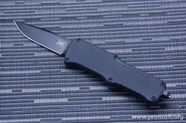 Автоматический складной нож фронтального выброса  Heckler & Koch by Hogue, Mini Incursion OTF Auto Clip Point, Black  Blade, Black Aluminum Handle