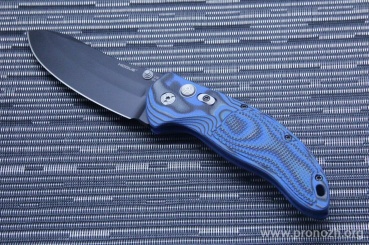   Hogue EX-04 4" Upswept, Black Blade, Black / Gray / Blue Lava G-Mascus G10 Handle