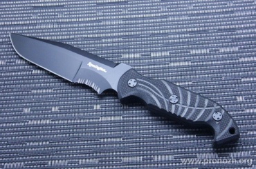 Фиксированный нож Remington  Tango II, Clip Point, Teflon Coated Blade, Black G-10 Handle