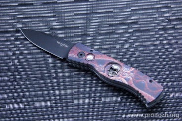    Pro-Tech TR-2 Bio, DLC-Coated Blade, Bruce Shaw Skull Inlay