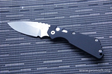 Складной автоматический нож Pro-Tech Pro-Strider SnG Auto, Stonewash Blade, Knurl Textured Black Aluminum
