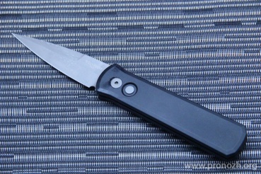 Складной автоматический нож Pro-Tech Godson, Beadblast Blade, Solid Black Aluminum Handle