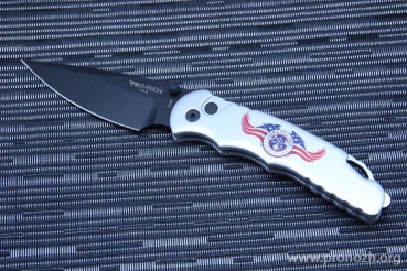   Pro-Tech TR-4 Manual, Chris Kyle Frog Foundation Logo, Black DLC-Coated Blade