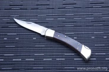    Buck Folding Hunter,Chairman Series, Satin Finish 420HC Steel, Macasser  Ebony Dymondwood Handle