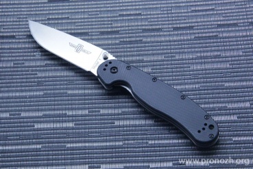   Ontario RAT I Model, D2 Tool Steel, Satin Finish Blade, Black GRN Handle