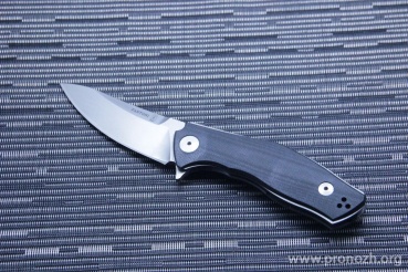    Fantoni C.U.T. Flipper, Stonewash Blade, Crucible CPM S30V Steel,  Black / Gray G-10 Handle