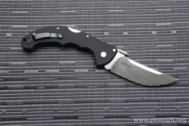   Cold Steel Talwar 4, Satin Finish Blade, Carpenter CTS XHP Steel, Black G-10 Handle, Serrated Edge