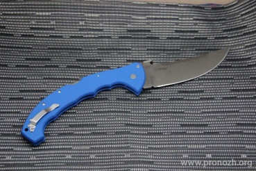   Cold Steel Talwar 5.5, Plain Edge, Satin Finish Blade, Carpenters CTS  XHP, Blue G-10 Handles