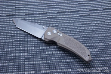   Hogue EX-03 3.5"  Tanto Manual, Stone-Tumbled Blade, Matte Brown Handle