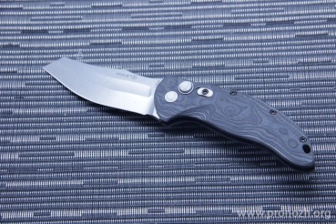    Hogue EX-A04 3.5" Wharncliffe Auto, Stone-Tumbled Blade, Black / Gray / Lava G-Mascus  G10 Handle