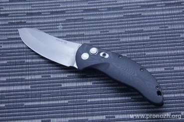    Hogue EX-A04 3.5" Upswept Auto, Stone-Tumbled  Blade, Black  G10 Handle