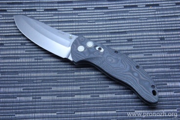   Hogue EX-04 4" Upswept Manual, Stone-Tumbled  Blade, Black / Gray / Lava G-Mascus  G10 Handle