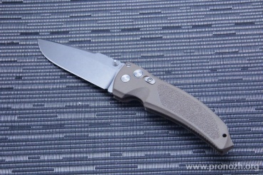   Hogue EX-03 4"  Drop Point Manual, Stone-Tumbled Blade, Matte Brown Handle