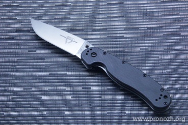   Ontario RAT-1 Model, Aus-8 Steel, Satin Finish  Blade, Black GRN Handle