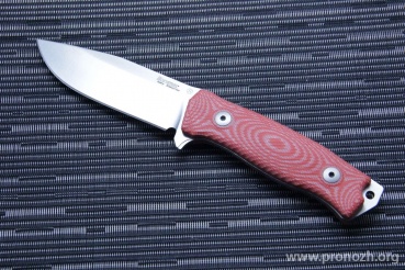   Lion Steel M-5, Satin Finish Blade, Orange Micarta Handle