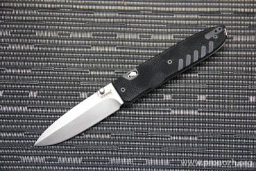 C  Lion Steel Daghetta, Satin Finish  Blade, Black G-10 Handle