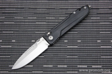 C  Lion Steel Big Daghetta, Satin Finish D2 Blade, Black G10 Handles